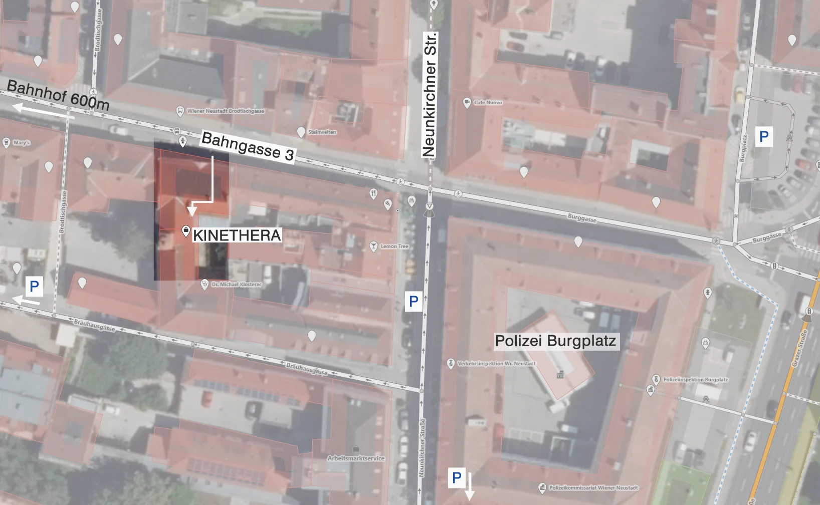 Anfahrtsplan Standort Kinethera Kinesiologie